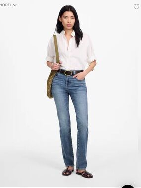 Madewell Stovepipe Medium Blue Straight-Leg Jeans